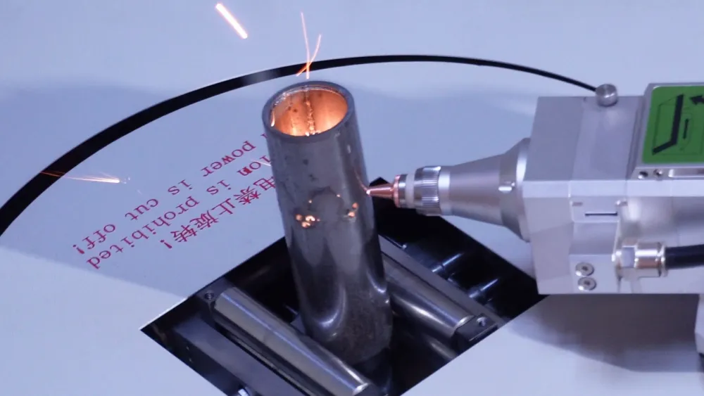 Laser perforations on a round tube