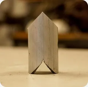 Angle cut on tube