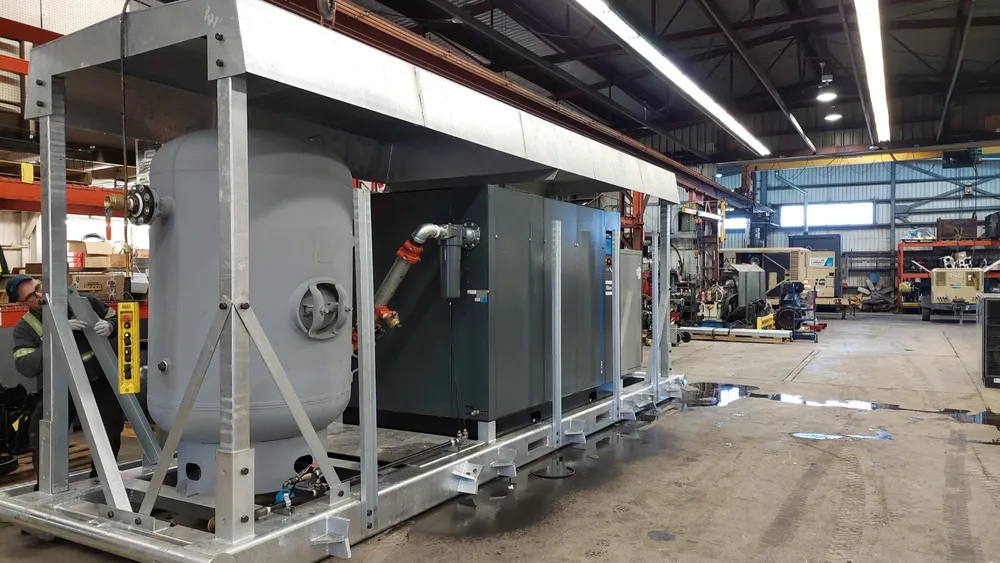 Complete skid with its equipment, assembled in the PacoMetal shop